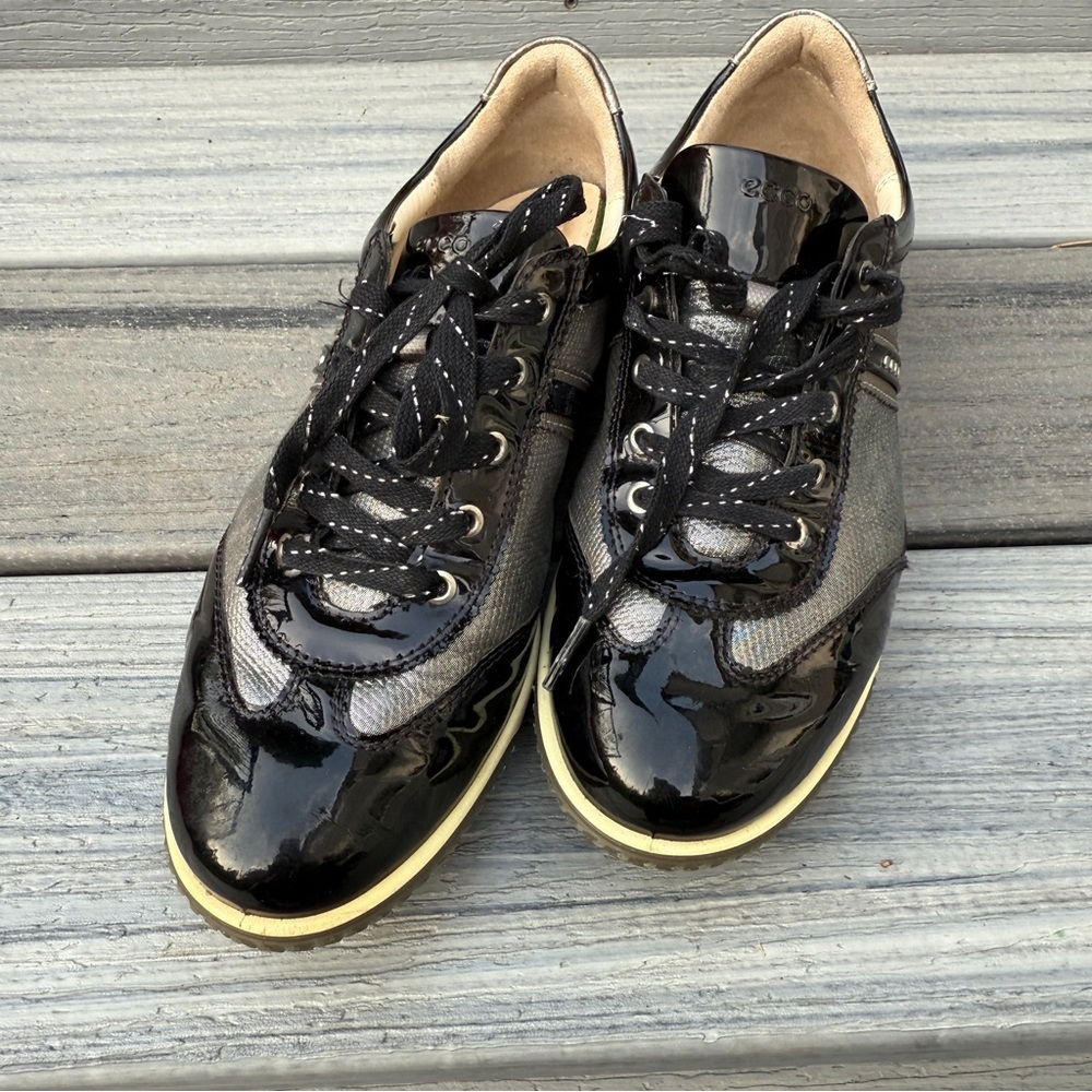 ECCO Hydromax Women’s Golf Shoes Size 39/ Black and Gray with Soft Cleats - Picture 4 of 16